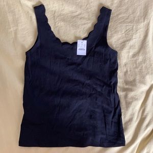 Jcrew scalloped tank top